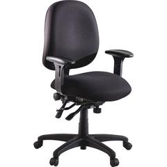 Lorell High-Performance Eronomic Task Chair - Black Seat Color - Black Back Color - Metal Frame Material - 5-star Base - 1 Each