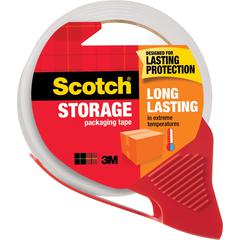 Scotch Long-Lasting Storage/Packaging Tape - 38.20 yd Length x 1.88" Width - 2.4 mil Thickness - 3" Core - Acrylic Backing - Dispenser Included - Handheld Dispenser - Long Lasting - For Moving, Packin
