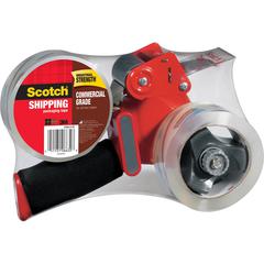 Scotch Commercial-Grade Shipping/Packaging Tape - 54.60 yd Length x 1.88" Width - 3.1 mil Thickness - 3" Core - Synthetic Rubber Resin Backing - Pistol Grip Dispenser - For Multipurpose, Packing, Ship