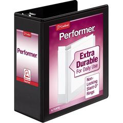 Cardinal Performer ClearVue Slant-D Ring Binder - 4" Binder Capacity - Letter - 8 1/2" x 11" Sheet Size - 835 Sheet Capacity - 3 3/5" Spine Width - 3 x D-Ring Fastener(s) - 2 Inside Front & Back Pocke