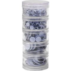 Creativity Street Storage Stacker Wiggle Eyes - Craft - 560 Piece(s) - 560 / Set - Assorted