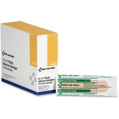 First Aid Only Plastic Adhesive Bandages - 0.75" x 3" - 1Each - White - Plastic, Vinyl