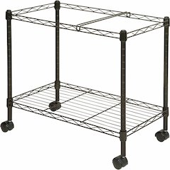 Lorell Mobile File Cart - 4 Casters - Steel - 12.88" Width x 25.75" Depth x 20.50" Height - Black - 1 Each