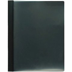 Business Source Letter Report Cover - 1/2" Folder Capacity - 8 1/2" x 11" - 100 Sheets Capacity - 3 x Prong Fastener - Black - Durable, Non-stick, Heavy Duty, Water Resistant, Textured - 1 Box