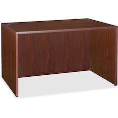 Lorell Essentials Series Rectangular Desk Shell - 29.5" Height x 47.3" Width x 23.6" Depth - Finish: Laminate, Mahogany - Leveling Glide - 1 Each