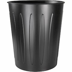 Genuine Joe 6-gallon Fire-safe Trash Can - 6 gal Capacity - Fire-Safe, Sturdy - 14" Height x 13" Diameter - Metal, Steel - Black - 1 Each