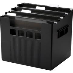 Pendaflex SuperDecoFlex Desktop Files - External Dimensions: 12.8" Width x 10" Depth x 11" Height - Media Size Supported: Letter - Plastic - Black - For Hanging Folder - 1 Each