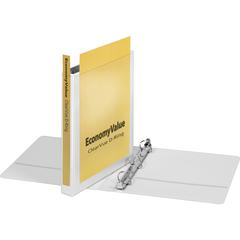 Cardinal EconomyValue ClearVue Slant-D Ring Binder - 1" Binder Capacity - Letter - 8 1/2" x 11" Sheet Size - 240 Sheet Capacity - 1" Spine Width - 3 x D-Ring Fastener(s) - 2 Inside Front & Back Pocket