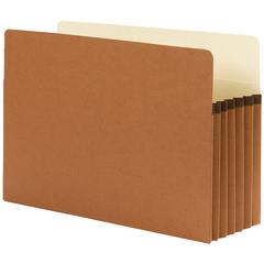 Smead Straight Tab Cut Legal Recycled File Pocket - 9 1/2" x 14 5/8" - 5 1/4" Expansion - Redrope - Acid-free, Tear Resistant, Dye-free - 100% Recycled - 10 / Box