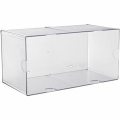 Deflecto Stackable Cube Organizer - 1 Compartment(s) - 6" Height x 12" Width x 6" Depth - Stackable, Sturdy, Removable Divider, Removable Drawer - Clear - Plastic - 1 Each