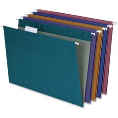 Pendaflex 1/5 Tab Cut Letter Recycled Hanging Folder - 8 1/2" x 11" - 3/4" Expansion - Assorted - 100% Recycled - 20 / Box