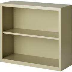 Lorell Fortress Series Bookcase - 34.5" Width x 13" Depth x 30" Height - 2 x Shelf(ves) - Putty - Powder Coated - Steel - Yes