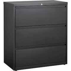 Lorell Fortress Series Lateral File - 36" Width x 18.6" Depth x 40.3" Height - 3 x Drawer(s) for File - Letter, Legal, A4 - Lateral - Locking Drawer, Magnetic Label Holder, Ball-bearing Suspension, Le