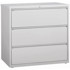 Lorell Fortress Series Lateral File - 42" Width x 18.6" Depth x 40.3" Height - 3 x Drawer(s) for File - Letter, Legal, A4 - Lateral - Locking Drawer, Magnetic Label Holder, Ball-bearing Suspension, Le