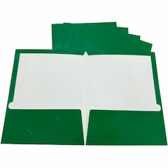 Business Source Letter No Pocket Folder - 8 1/2" x 11" - 100 Sheets Capacity - 2 Internal Pocket - Card Paper - Green - Durable, Laminated, Die-cut - 1 Box