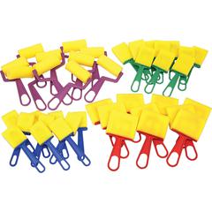 Creativity Street Foam Brushes/Rollers Classroom Pack - 40 Brush(es) Plastic