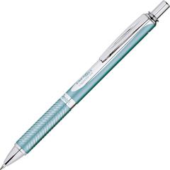 EnerGel EnerGel Alloy Retractable Gel Pens - Medium Pen Point - 0.7 mm Pen Point Size - Refillable - Retractable - Black Gel-based Ink - Aqua Marine Aluminum Alloy Barrel - Stainless Steel Tip - 1 Eac