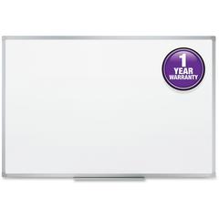 Mead Basic Dry-Erase Board - 35.9" (3 ft) Width x 23.8" (2 ft) Height - White Melamine Surface - Silver Aluminum Frame - Marker Tray - 1 Each