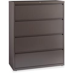 Lorell Fortress Series Lateral File - 42" x 18.6" x 52.5" - 4 x Drawer(s) for File - Letter, Legal, A4 - Lateral - Magnetic Label Holder, Ball Bearing Slide, Ball-bearing Suspension, Adjustable Levele
