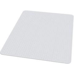 ES ROBBINS Natural Origins Rectangular Chair Mat - Pile Carpet - 60" Length x 46" Width - Rectangle - Vinyl - Clear - 1Each