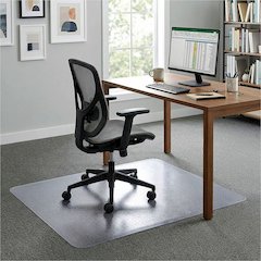 Lorell Big & Tall Chairmat - Carpeted Floor - 36" Width x 48" Depth - Rectangular - Polycarbonate - Clear - 1Each