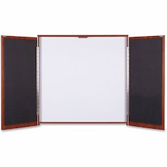 Lorell Dry-erase Whiteboard Presentation Cabinet - Hinged Door - 47.3" Height x 47.3" Width x 4.8" Depth - 1 Each