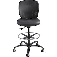 Safco Vue Heavy-duty Stool - Baltic Seat Color - Vinyl Seat Material - Baltic Back Color - Nylon Back Material - 5-star Base - Baltic - 1 Each