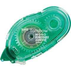 Tombow Mono Removable Adhesive Applicator - 13.11 yd Length x 0.33" Width - Dispenser Included - Tear Proof, Stain Resistant - For Photo, Paper, Card, Photo Album - 1 Each - Clear