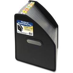 C-Line 13-Pocket Vertical Expanding File - Black, 10-Inch Expansion, 1/EA, 58810