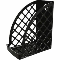 Deflecto Sustainable Office Magazine File - Black - 1 Each