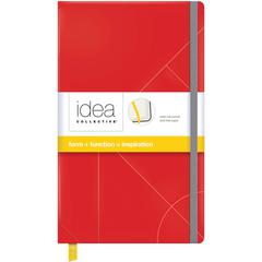 TOPS Idea Collective Hard Cover Journal - 120 Sheets - 5" x 8 1/4" - 0.63" x 5" x 8.3" - Cream Paper - Red Cover - Acid-free, Durable Cover, Ribbon Marker, Elastic Closure, Pocket - 1 Each