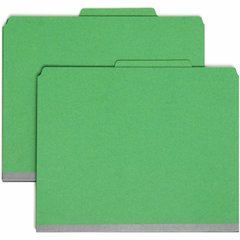 Smead 2/5 Tab Cut Letter Recycled Classification Folder - 8 1/2" x 11" - 2" Expansion - 2 x 2K Fastener - 2" Fastener Capacity - Top Tab Location - Right of Center Tab Position - 2 Divider - 25 pt. - 