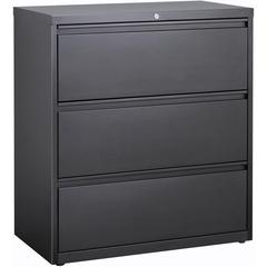 Lorell Fortress Series Lateral File - 36" x 18.8" x 40.1" - 3 x Drawer(s) for File - A4, Legal, Letter - Lateral - Anti-tip, Security Lock, Ball Bearing Slide, Reinforced Base, Leveling Glide, Interlo