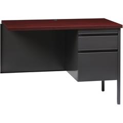 Lorell Fortress Series Right-Pedestal Return - Rectangle Top - 42" Table Top Width x 24" Table Top Depth x 1.12" Table Top Thickness - 29.50" Height - Office, File - Assembly Required - Laminated, Mah