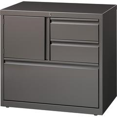 Lorell 30" Personal Storage Center Lateral File - 30" x 18.6" x 28" - 3 x Drawer(s) for File, Box - A4, Letter, Legal - Hanging Rail, Glide Suspension, Grommet, Cable Management, Interlocking, Reinfor