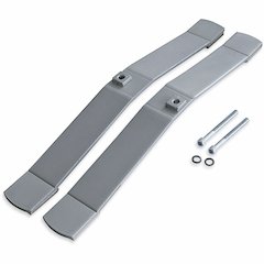 Lorell Panel System Feet - 2" Width x 18.38" Depth x 1.88" Height - Aluminum - Aluminum - 1 Set