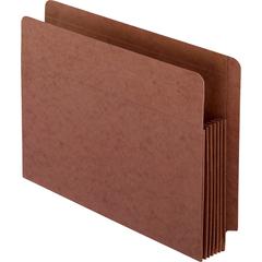 Pendaflex Straight Tab Cut Letter Recycled File Pocket - 8 1/2" x 11" - 1050 Sheets Capacity - 5 1/4" Expansion - 1 Pocket - 17 pt. - Red Fiber - Acid-free, Heavy Duty, Rip Proof Gusset, Reinforced Gu