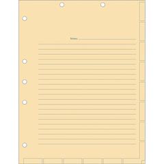 Tabbies 7-hole Manila Chart Divider Sheets - 8.5" Divider Width x 11" Divider Length - 7 Hole Punched - Manila Divider - 400 / Box