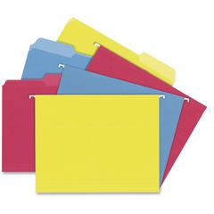 TOPS 1/3 Tab Cut Letter Hanging Folder - 8 1/2" x 11" - 3/4" Expansion - 11 pt. - Assorted - PVC-free, Durable - 24 / Box