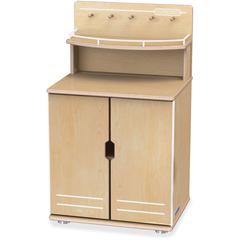 Jonti-Craft - TrueModern Play Kitchen Cupboard - 1 Each - Baltic - Anodized Aluminum
