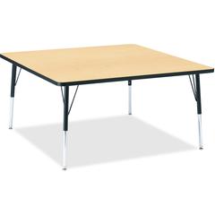 Jonti-Craft Berries Adult Height Classic Color Top Square Table - Laminated Square, Maple Top - Four Leg Base - 4 Legs - Adjustable Height - 24" to 31" Adjustment - 48" Table Top Length x 48" Table To