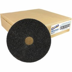 Genuine Joe Black Floor Stripping Pad - 20" Diameter x 1" Thickness - Stripping, Floor - 350 rpm Maximum Speed Supported - Resilient, Heavy Duty, Flexible, Dirt Remover, Long Lasting, Abrasive, Rotate