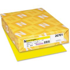Exact Brights&reg; Smooth Colored Paper - Yellow - Letter - 8 1/2" x 11" - 50 lb Basis Weight - Smooth - 500 / Pack - Printable, Lignin-free, Acid-free, Elemental Chlorine-free - Bright Yellow