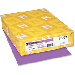 Exact Brights&reg; Smooth Colored Paper - Purple - Letter - 8 1/2" x 11" - 50 lb Basis Weight - Smooth - 500 / Pack - Printable, Lignin-free, Acid-free, Elemental Chlorine-free - Bright Purple