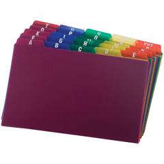 Oxford A-Z Poly Filing Index Cards - 26 Printed Tab(s) - Character - A-Z - 5 Tab(s)/Set - 8" Divider Width x 5" Divider Length - Assorted Divider - Plastic Tab(s) - Tear Resistant, Wear Resistant, Moi