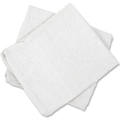 TASKBrand Bar Mops - For Office, School, Restaurant - Cloth - Absorbent, Durable, Reusable - White - 60 / Carton