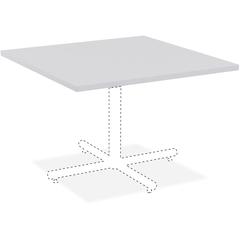 Lorell Hospitality Collection Tabletop - Square Top - 42" Table Top Length x 42" Table Top Width x 1" Table Top Thickness - Breakroom, Cafeteria - Assembly Required - High Pressure Laminate (HPL), Lig