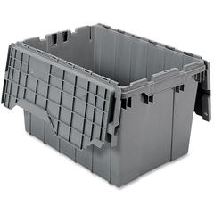 Akro-Mils Attached Lid Storage Container, String/Button Tie Closure - Stackable (1 Unit)