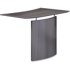 Mayline Left Hand Bridge - 24" x 48"29.5" , 1" Work Surface - Beveled Edge - Material: Steel - Finish: Gray, Laminate, Silver - Stain Resistant, Water Resistant, Abrasion Resistant, Durable, Modesty P