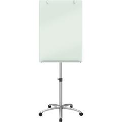 Quartet Infinity Mobile Easel with Glass Dry-Erase Board - 24" (2 ft) Width x 77" (6.4 ft) Height - Silver Tempered Glass Surface - Rectangle - Magnetic - Accessory Tray, Locking Casters, Stain Resist